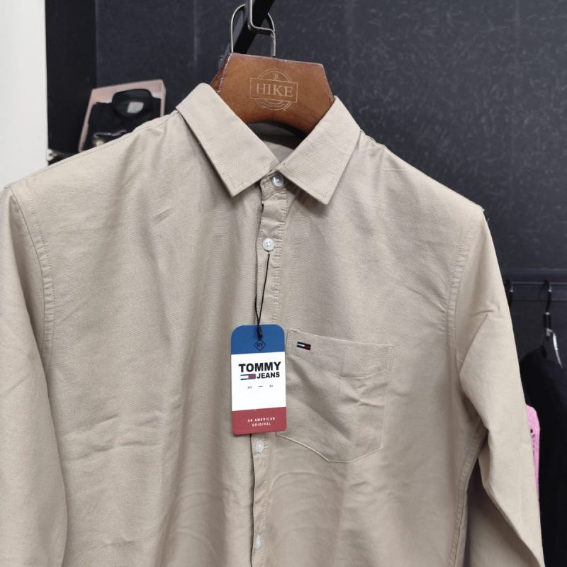 khaki shirt close